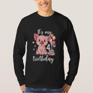 Kinder - Niedliche Schweine zum 4. Geburtstag T-Shirt