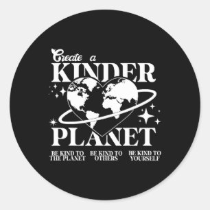 Kinder Niedlicher Erdtag erstellen einen Kinderpla Runder Aufkleber