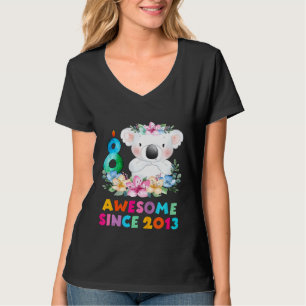 Kinder Niedlicher Koala-Bär 8 Jahre Geburtstagskle T-Shirt