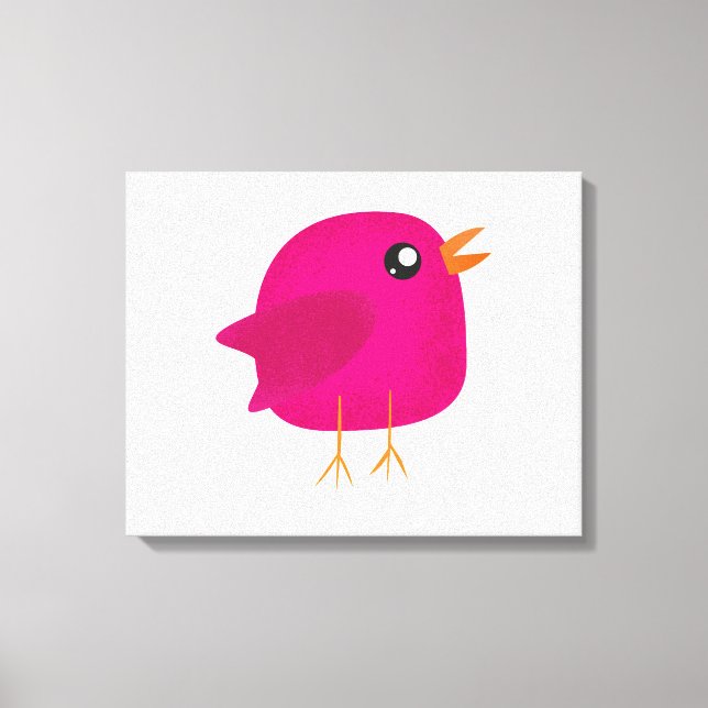 Kinder niedlicher Vogel Leinwanddruck (Vorderseite)