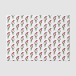 Kinder Niedlicher Weihnachtscharakter Rotes Grün Seidenpapier