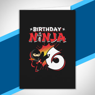 Kinder Ninja Geburtstagsparty Geschenk - 6 Jahre a Karte