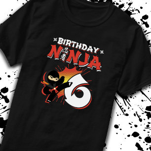 Kinder Ninja Geburtstagsparty Geschenk - 6 Jahre a T-Shirt