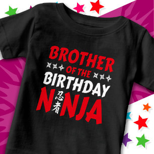 Kinder-Ninja-Party-Karate-Bruder-des-Geburtstags-N Baby T-shirt