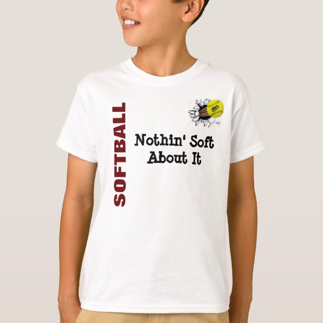 KINDER Nothin weich über Softball T-Shirt (Vorderseite)