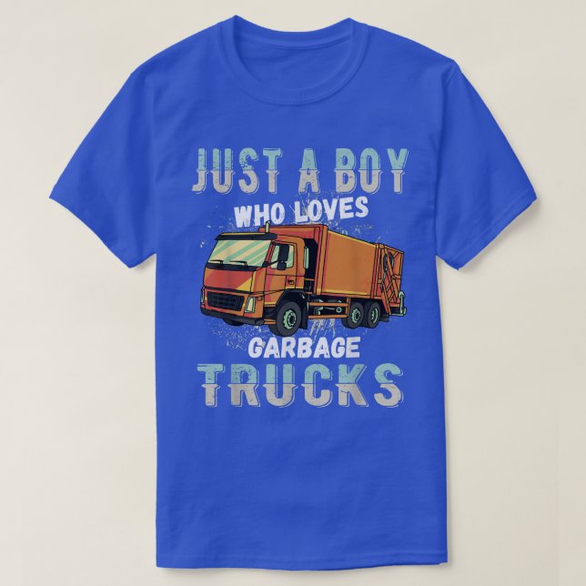 Kinder nur ein Junge, der Mülltransporter Liebe T-Shirt (Design vorne)