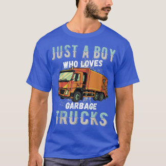 Kinder nur ein Junge, der Mülltransporter Liebe T-Shirt