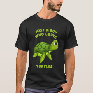 Kinder nur ein Junge, der Schildkröten für Kinder T-Shirt