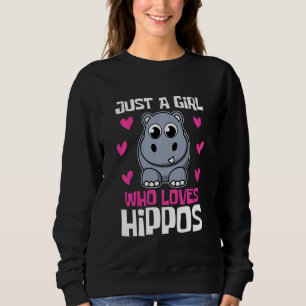 Kinder nur ein Mädchen, das Hippos Hippo Liebe Kle Sweatshirt