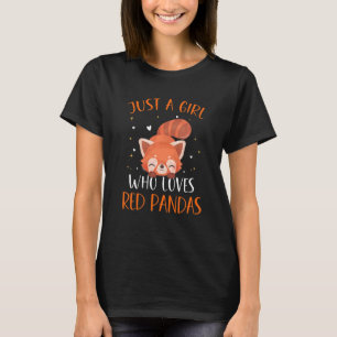 Kinder Nur ein Mädchen, das rote Pandas rote Panda T-Shirt
