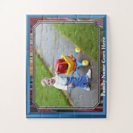 Kinder- oder Familienfoto mit Namen Puzzle