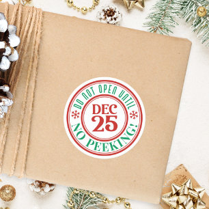 Kinder öffnen sich erst zu Weihnachten und pinkeln Runder Aufkleber