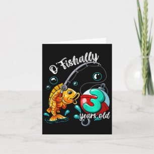Kinder O'fishally 3 Jahre alt 3. Geburtstag Angeln Karte
