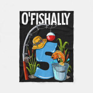 Kinder O'fishally 5 Jahre alt 5. Geburtstag Angeln Fleecedecke