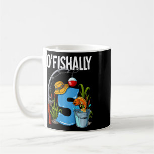 Kinder O'fishally 5 Jahre alt 5. Geburtstag Angeln Kaffeetasse