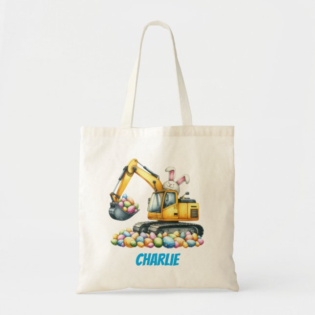 Kinder-Oster-Tasche – Baulastwagen Tragetasche (Vorne)