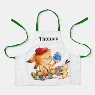 Kinder Ostereier Maler Schürze