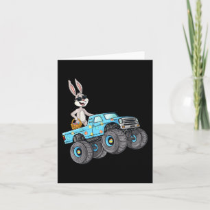 Kinder Ostern Hase fährt Monstertruck Spaß Jungen Karte