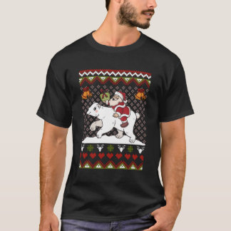 Kinder Pajamas Girls Pajama Santa Riding Polar Bär T-Shirt