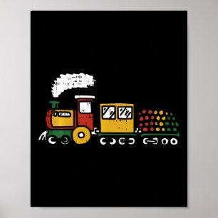 Kinder Pan African Train Juneteente Black History Poster