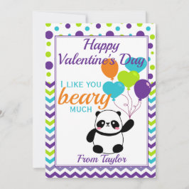 Kinder Panda Valentinstag Feiertagskarte