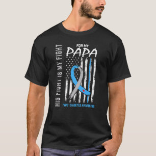 Kinder Papa Typ Eins Diabetes-Bewusstseins-Schleif T-Shirt