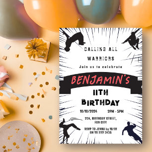 Kinder Parkour Obstacle Course Party Geburtstag Einladung