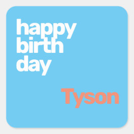 Kinder Party glücklich Geburtstag Aufkleber minima