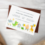 Kinder Party Tiere Geburtstagsparty Einladungen<br><div class="desc">Diese Einladung beinhaltet Elefanten,  Krokodile,  Schluchten,  Schildkröten,  Bären und Giraffen,  Ballons,  Party-Hüte und Geschenke. Passen Sie diese Kindergeburtstag-Party Einladungen an,  indem Sie auf "Personalisieren" klicken und den Text in den Vorlagenfeldern ändern. Die Rückseite dieser Postkarteneinladung wurde leer verlassen,  sodass Sie eine benutzerdefinierte Nachricht schreiben und eine Adresse hinzufügen können.</div>
