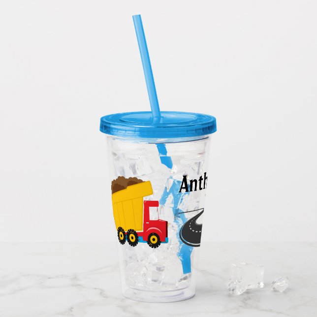 Kinder passen den Baustil-Akryltumbler an Acryltrinkbecher (Vorderseite Ice)