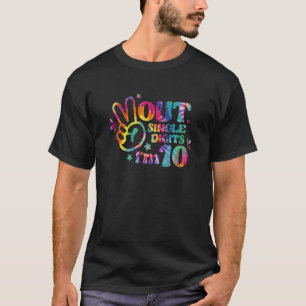 Kinder Peace Out Single Digits Ich bin 10 Jahre al T-Shirt