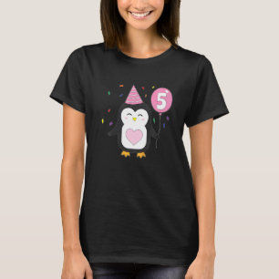 Kinder Penguin Ballon 5th Birthday Party Wild T-Shirt