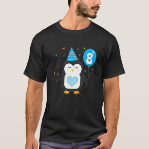 Kinder Penguin Ballon 8. Geburtstagsparty Wild T-Shirt