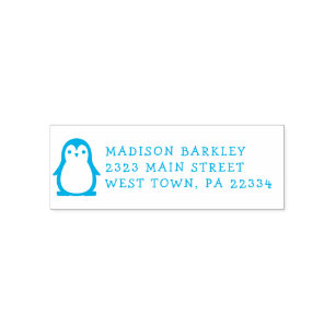 Kinder Penguin Niedliche Rücksendeadresse Briefma Permastempel