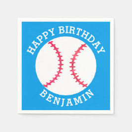 Kinder Personalisiert Baseball Happy Birthday Spor Serviette