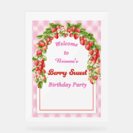 Kinder Personalisiert Berry Sweet B'day Willkommen Acrylschild