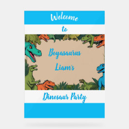 Kinder Personalisiert Dinosaurier Party Begrüßungs Acrylschild