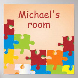 Kinder Personalisiert Name Cool Puzzle Poster