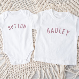 Kinder Personalisiert Name T-Shirt Malvenfarben Baby Strampler