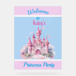 Kinder Personalisiert Princess Party Begrüßungszei Acrylschild