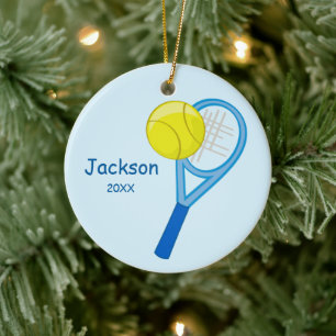 Kinder Personalisiert Tennis Keepake Keramikornament