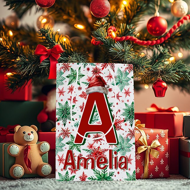 Kinder personalisiert Weihnachten Mittlere Geschenktüte (Von Creator hochgeladen)