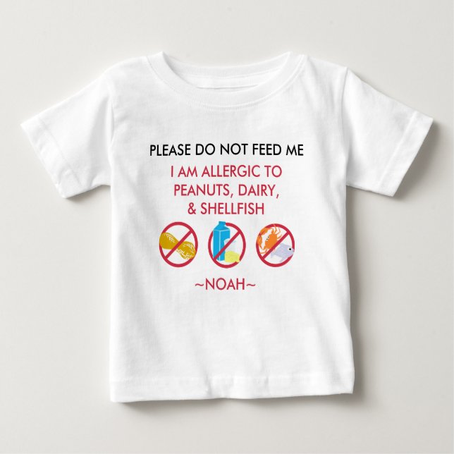 Kinder personalisierte Erdnuss, Ei-u. Baby T-shirt (Vorderseite)