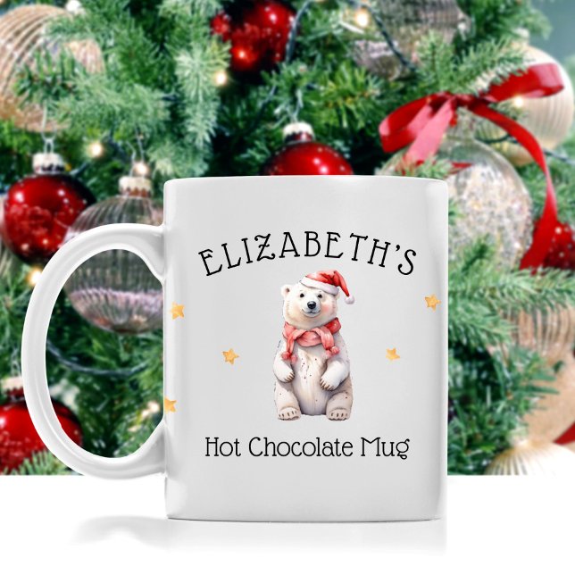 Kinder Personalisierter Weihnachtsbär Kakao Tasse (Von Creator hochgeladen)
