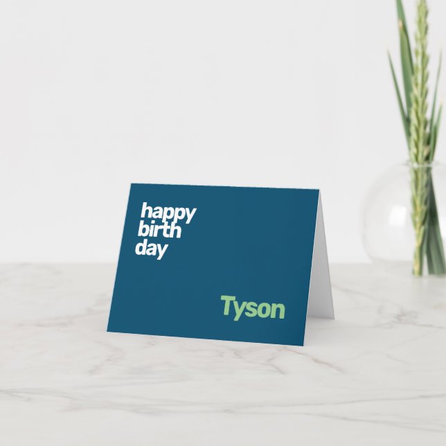 Kinder persönlich glücklich Geburtstag minimal Karte (Vorderseite)