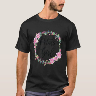 Kinder Petals Girl Brautparty Hochzeitsblume Mädch T-Shirt