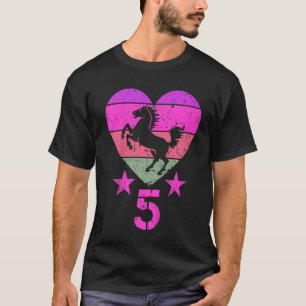 Kinder Pferd Geburtstag 5 Jahre Junge Mädchen 5. 5 T-Shirt