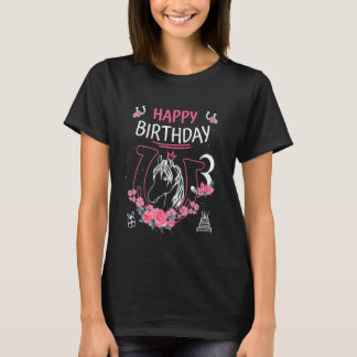 Kinder Pferd Geburtstag - Girls Reiten T-Shirt