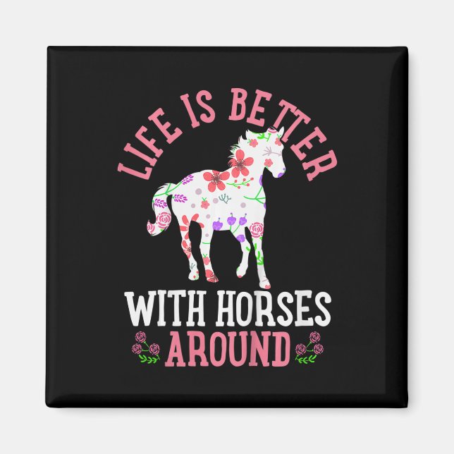 Kinder Pferd Reiten Niedliches Geschenk Magnet (Vorne)