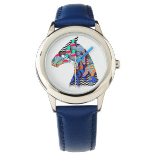 Kinder Pferdeschlitten mit Reiter Armbanduhr